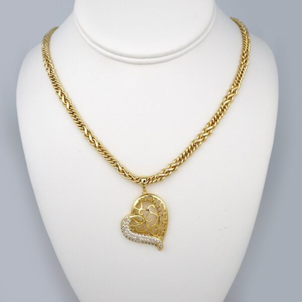 Cadenas & Colgantes/ Chain W/Pendants /14K Real Color/Zircon Stone/ 6mm x 50cm// SET453