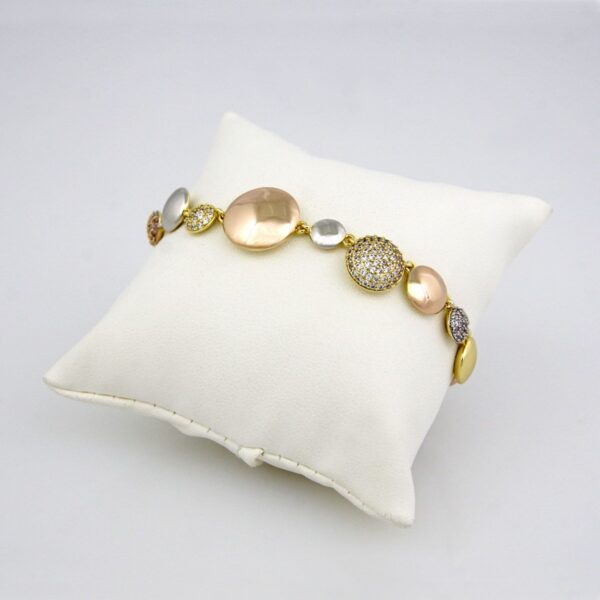 Bracelets Woman/ Pulseras Dama/ Zircon Stone/ 14K Real Color/ FREE SHIPPING OVER $50.00 DOLLAR PURCHASE///B0094