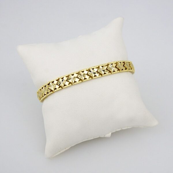 Bracelets Woman/ Pulseras Dama/ Plain/14K Real Color/ 4mmX20cm ///B0112