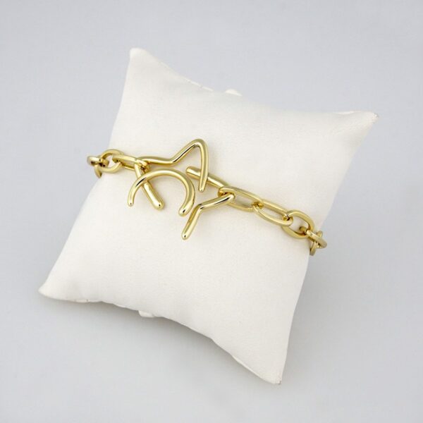 Bracelets Woman/ Manillas Mujer/  14K Real Color/ Plain// B0144