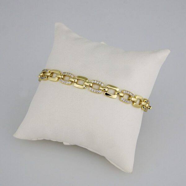 Bracelets Woman/ Manillas Mujer/  14K Real Color/ Zircon Stone// B0149