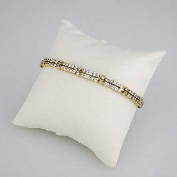 Bracelets Woman/ Manillas Mujer/  14K Real Color/ Zircon Stone// B0150
