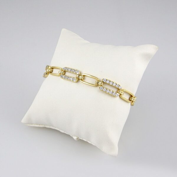 Bracelets Woman/ Pulseras mujer/  Zircon Stone/  14K Real Color// B0177