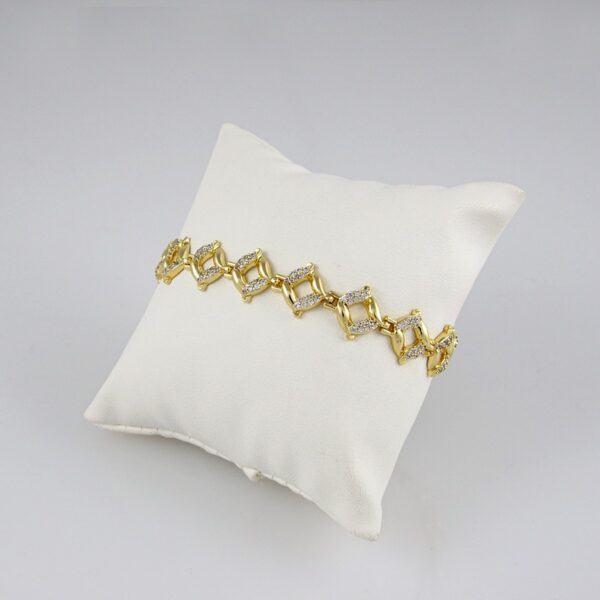 Bracelets Woman/ Pulseras mujer/  Zircon Stone/  14K Real Color// B0178