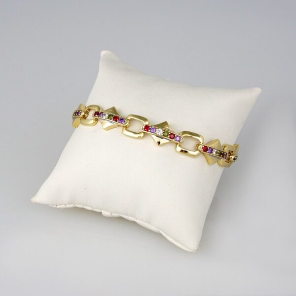Bracelets Woman/ Pulsera mujer/  Zircon Stone/ 14K Real Color// B0184