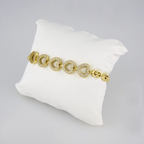 Bracelets Woman/ Pulseras mujer/  Zircon Stone/  14K Real Color// B0211