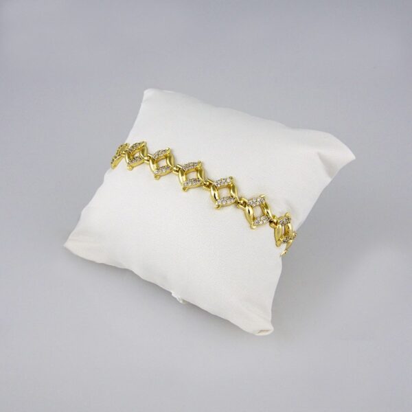 Bracelets Woman/ Pulseras mujer/  Zircon Stone/ 14K Real Color// B0207