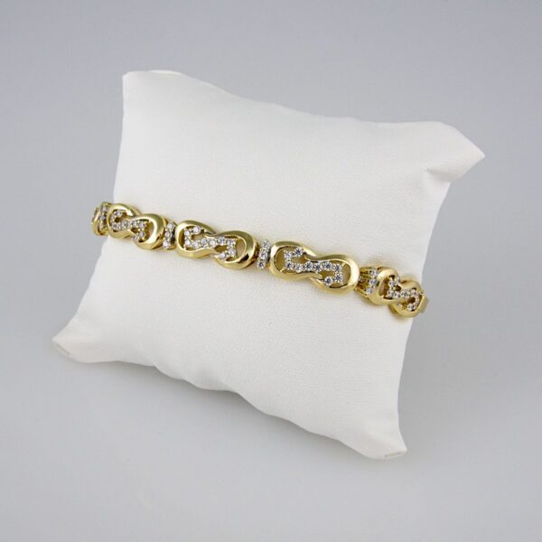 Bracelets Woman/ Pulseras mujer/  Zircon Stone/ 14K Real Color// B0208