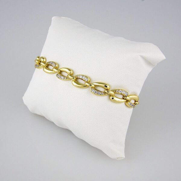 Bracelets Woman/ Pulseras mujer/  Zircon Stone/  14K Real Color// B0213