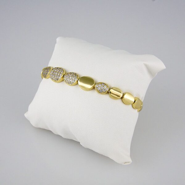 Bracelets Woman/ Pulseras mujer/  Zircon Stone/  14K Real Color// B0214
