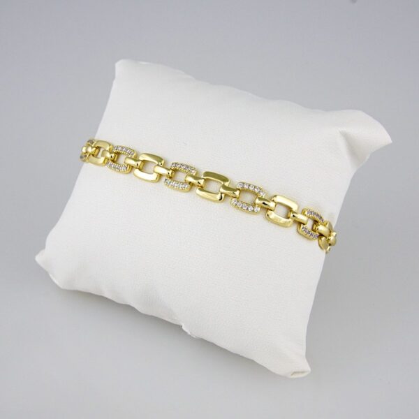 Bracelets Woman/ Pulseras mujer/  Zircon Stone/  14K Real Color// B0215
