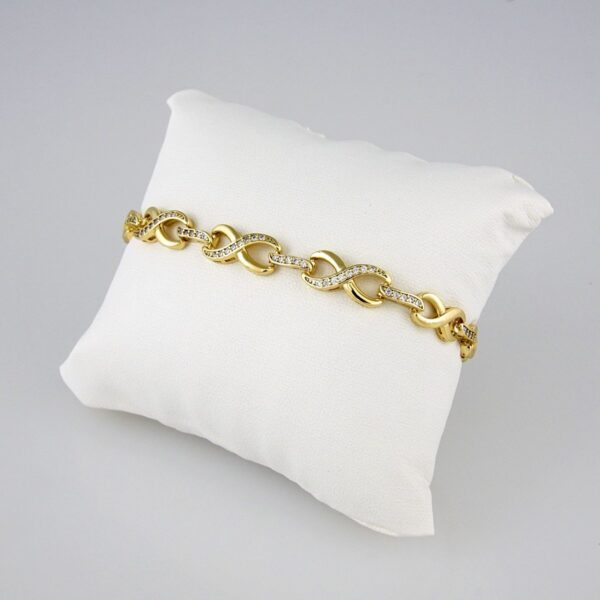 Bracelets Woman/ Pulseras mujer/  Zircon Stone/ 14K Real Color// B0219