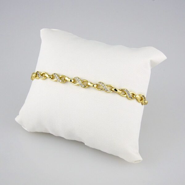 Bracelets Woman/ Pulseras mujer/  Zircon Stone/  14K Real Color// B0221
