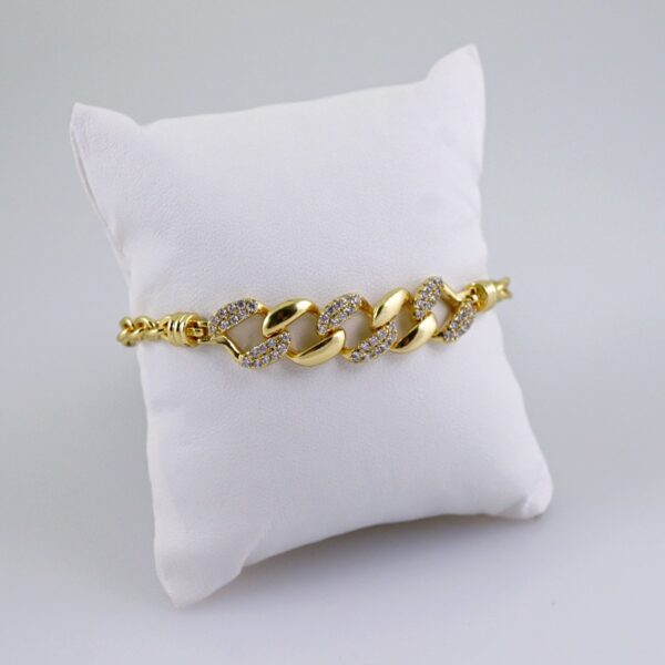Women Bracelets/ Pulseras Dama/  Zircon Stone/  14K Real Color// B1000