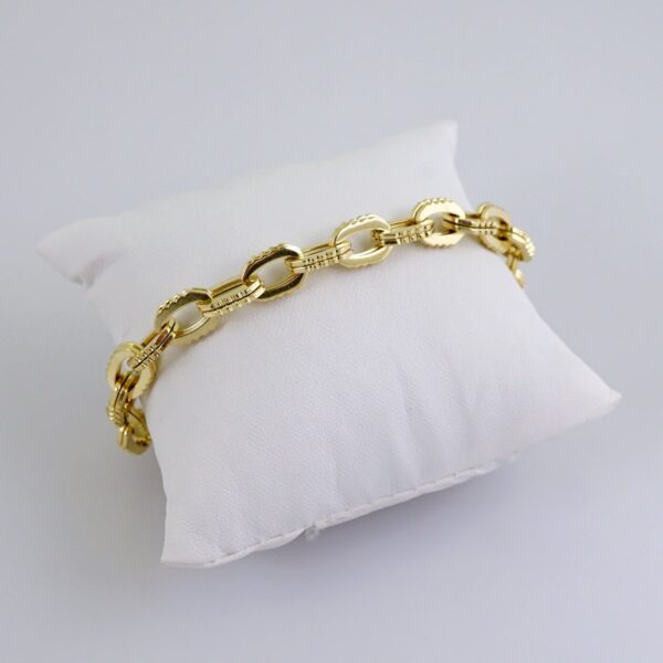 Bracelets/ Pulseras /  Plain/  14K Real Color// B1004