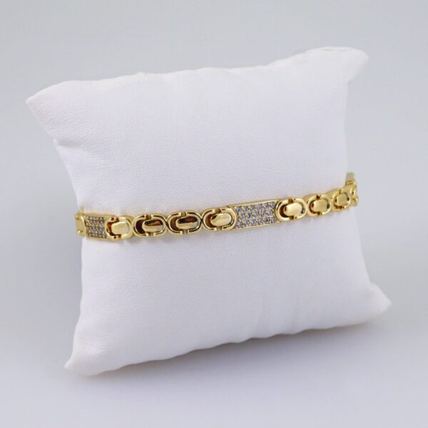 Women Bracelets/ Pulseras Dama/  Zircon Stone/  14K Real Color// B1005