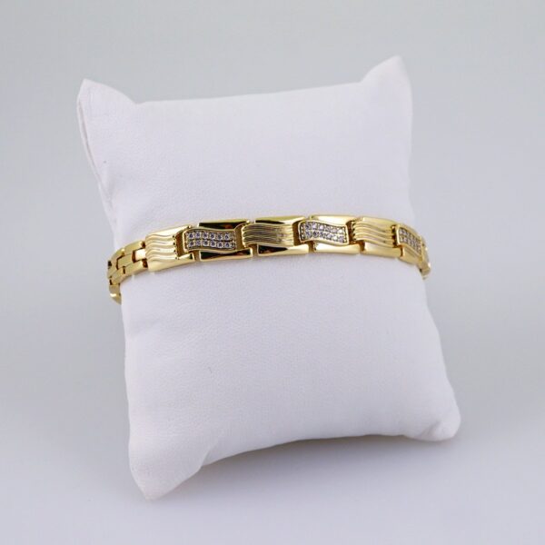 Women Bracelets/ Pulseras Dama/  Zircon Stone/  14K Real Color// B1006