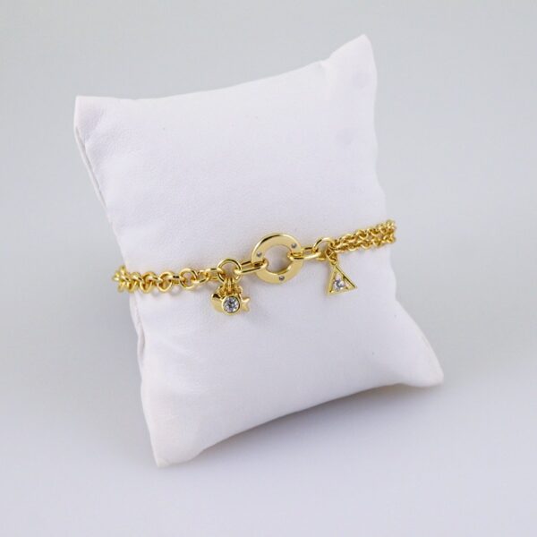 Women Bracelets/ Pulseras Dama/  Zircon Stone/  14K Real Color// B1010