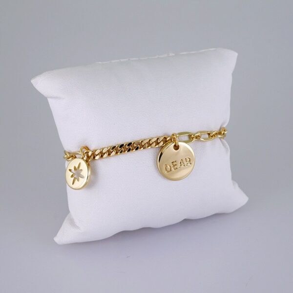 Women Bracelets/ Pulseras Dama/  Plain/  14K Real Color// B1015