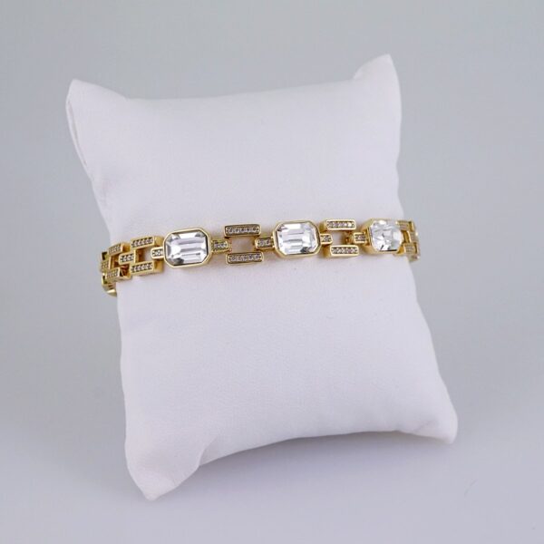 Women Bracelets/ Pulseras Dama/  Zircon Stone/  14K Real Color// B1017