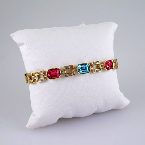 Women Bracelets/ Pulseras Dama/  Zircon Stone/  14K Real Color// B1019