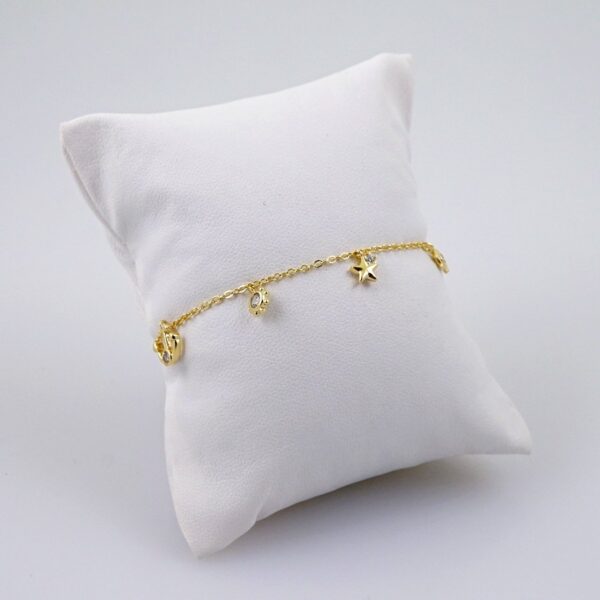 Women Bracelets/ Pulseras Dama/  Zircon Stone/  14K Real Color// B1022