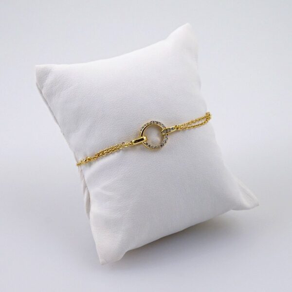Women Bracelets/ Pulseras Dama/  Zircon Stone/  14K Real Color// B1023