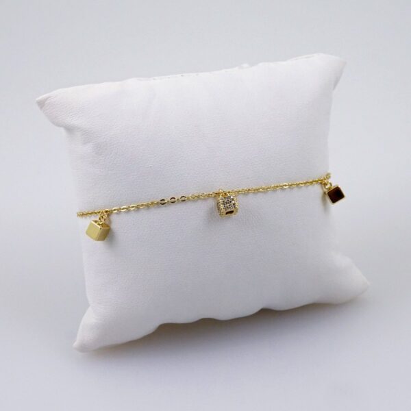 Women Bracelets/ Pulseras Dama/  Zircon Stone/  14K Real Color// B1025