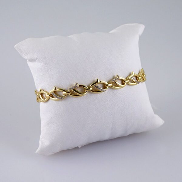 Women Bracelets/ Pulseras Dama/  Zircon Stone/  14K Real Color// B1028