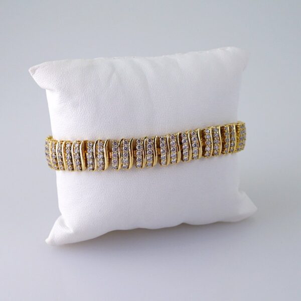 Women Bracelets/ Pulseras Dama/ Zircon Stone/14K Real Color// B1029