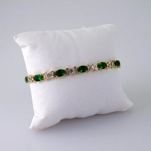 Women Bracelets/ Pulseras Dama/  Zircon Stone/  14K Real Color// B1033