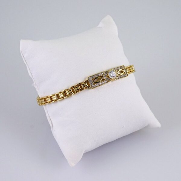 Women Bracelets/ Pulseras Dama/  Zircon Stone/  14K Real Color// B1039