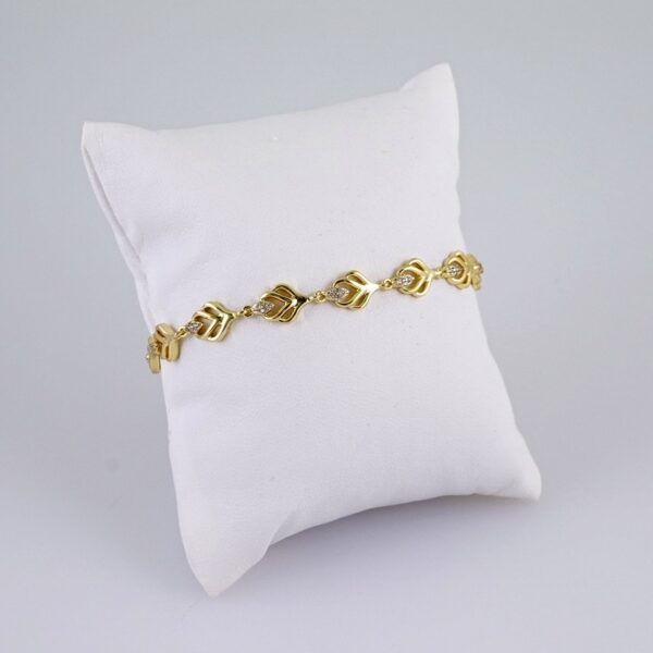 Women Bracelets/ Pulseras Dama/  Zircon Stone/  14K Real Color// B1040