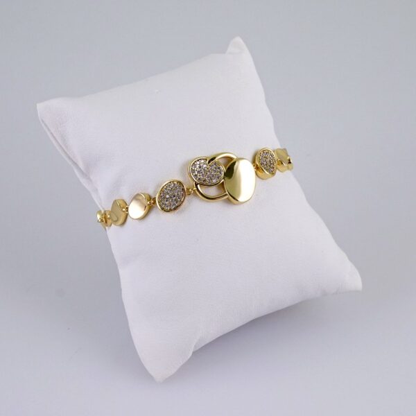 Women Bracelets/ Pulseras Dama/  Zircon Stone/  14K Real Color// B1042