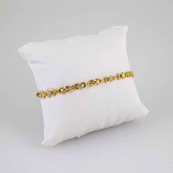 Women Bracelets/ Pulseras Dama/  Zircon Stone/  14K Real Color// B1044