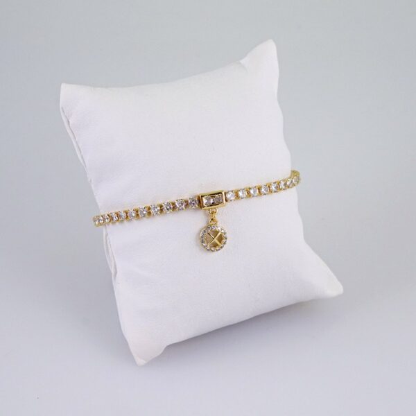 Women Bracelets/ Pulseras Dama/  Zircon Stone/  14K Real Color// B1046