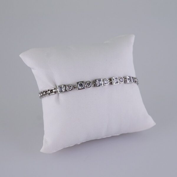 Women Bracelets/ Pulseras Dama/  Zircon Stone/  Silver Color// B1055