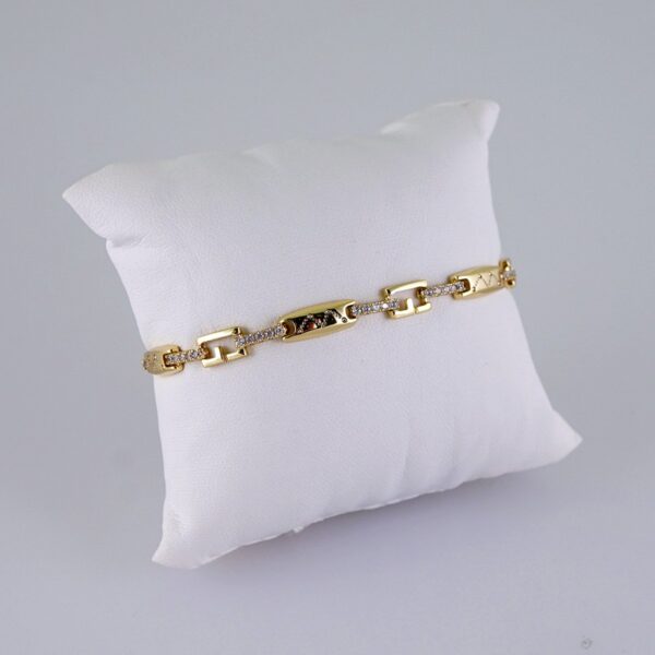 Women Bracelets/ Pulseras Dama/  Zircon Stone/  14K Real Color// B1060