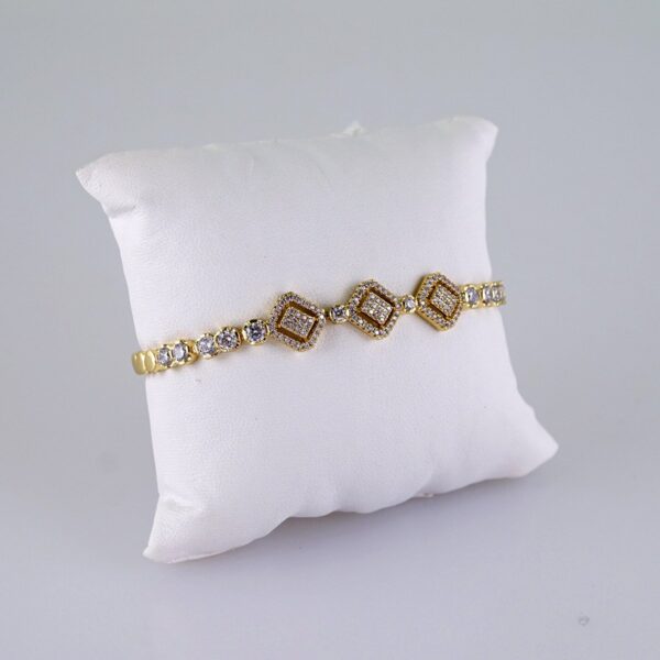 Women Bracelets/ Pulseras Dama/  Zircon Stone/  14K Real Color// B1062