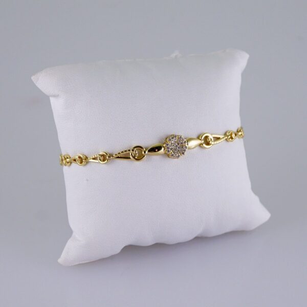 Women Bracelets/ Pulseras Dama/  Zircon Stone/  14K Real Color// B1064