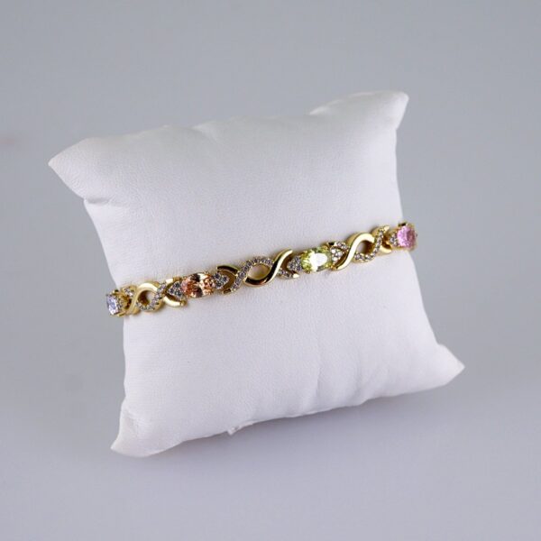 Women Bracelets/ Pulseras Dama/  Zircon Stone/  14K Real Color// B1065