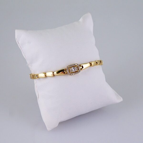 Women Bracelets/ Pulseras Dama/  Zircon Stone/  14K Real Color// B1072