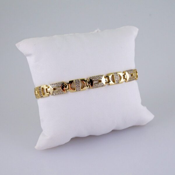 Women Bracelets/ Pulseras Dama/  Zircon Stone/  14K Real Color// B1073