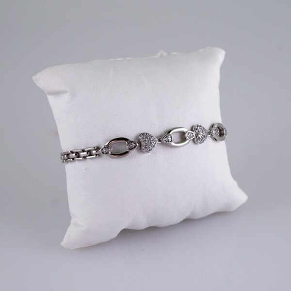 Women Bracelets/ Pulseras Dama/  Zircon Stone/  Silver Color// B1083