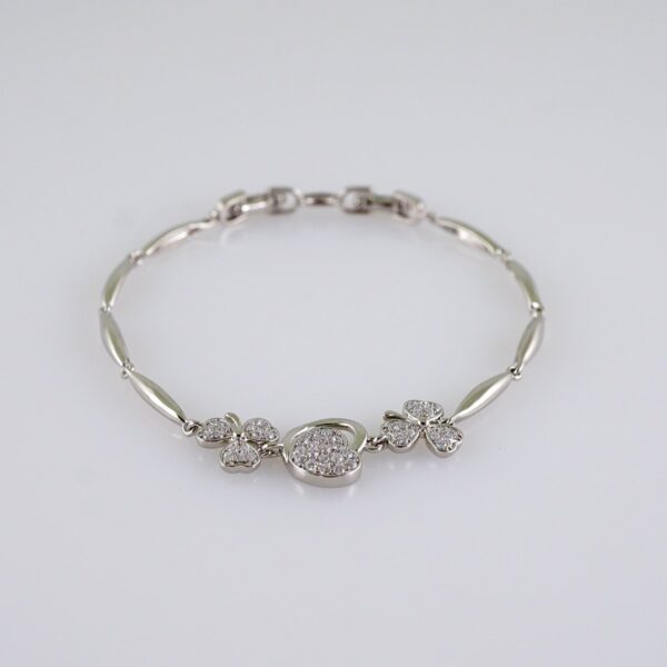 Women Bracelets/ Pulseras Dama/  Zircon Stone/  Silver Color// B1084