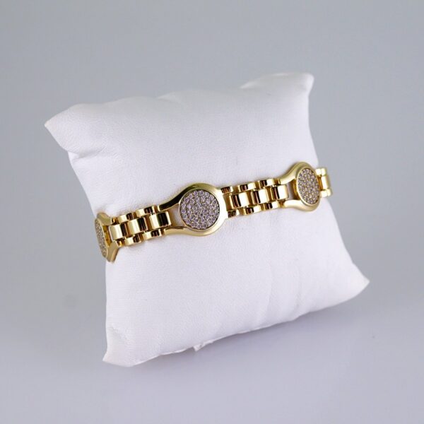 Bracelets Women/ Manillas Mujer/  14K Real Color/  Zircon Stone// B1092
