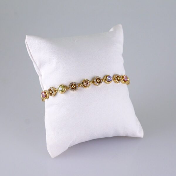 Bracelets Women/ Manillas Mujer/  14K Real Color/  Zircon Stone// B1093