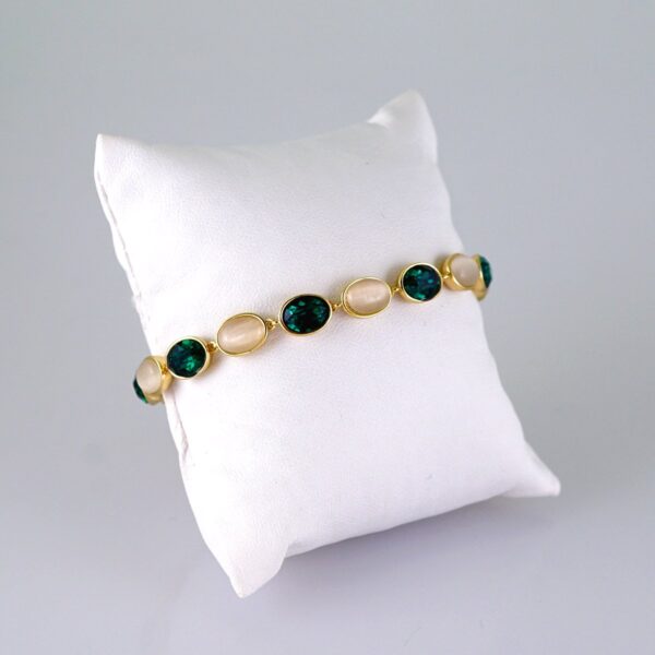 Women Bracelets/ Pulseras Dama/  Zircon Stone/  14K Real Color// B1096