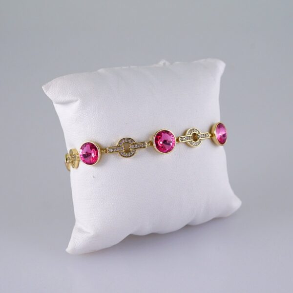 Women Bracelets/ Pulseras Dama/  Zircon Stone/  14K Real Color// B1098