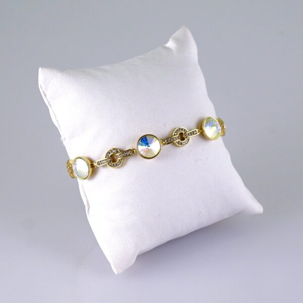 Women Bracelets/ Pulseras Dama/  Zircon Stone/  14K Real Color// B1099
